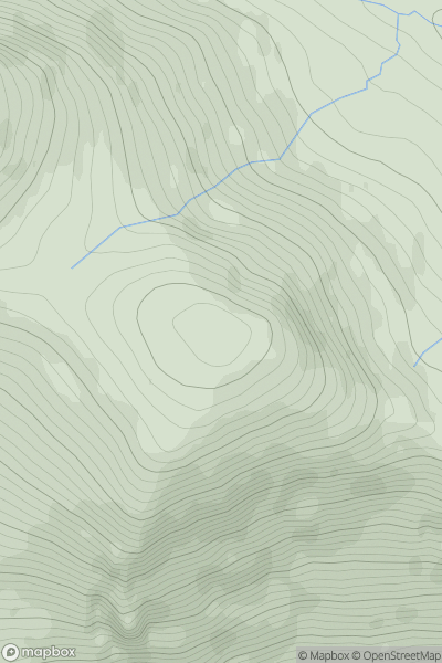 Thumbnail image for Creag Mhor [Loch Rannoch to Glen Lyon] showing contour plot for surrounding peak